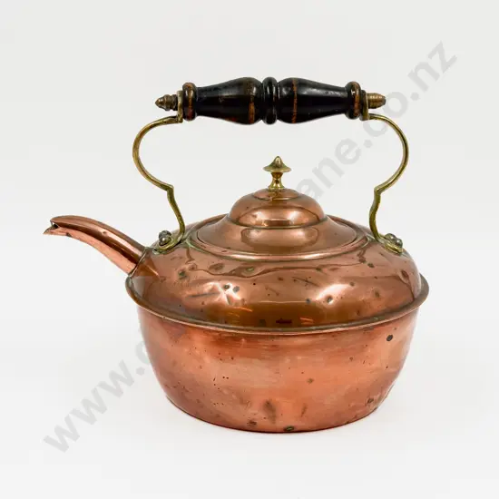 Copper Wooden Handled Kettle