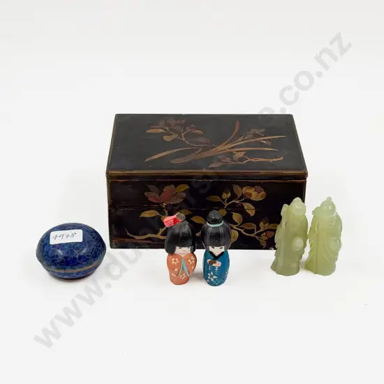 Small Qty of Assorted Ornaments including Jade Style and Cloisonne