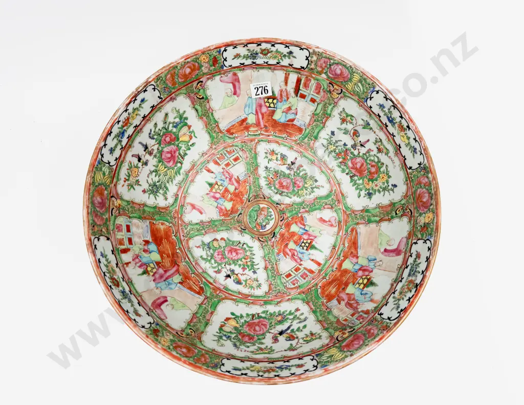 Large Chinese Famille Table Bowl and Small Planter (faults to planter) Image 1++