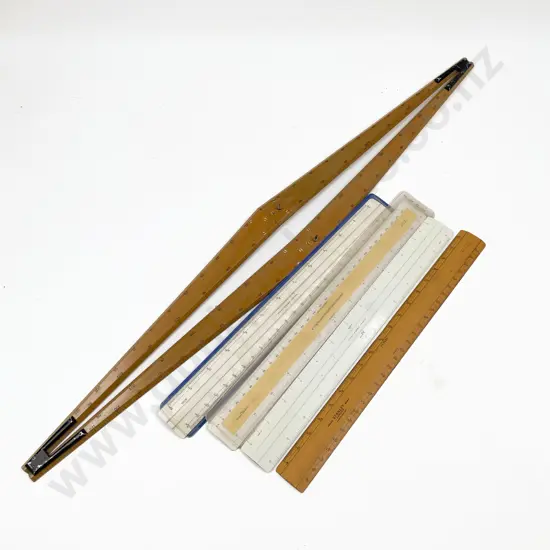 Quantity of Assorted Vintage Rules and Rulers