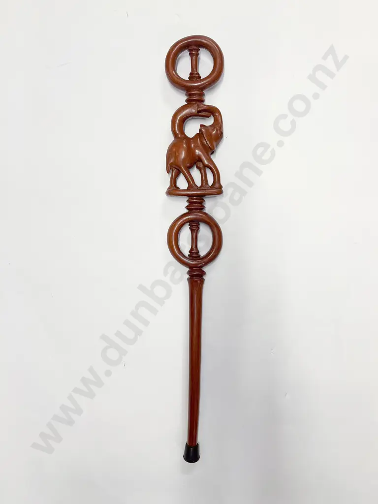 Vintage Hardwood Carved Chieftain Walking Stick Image 1++