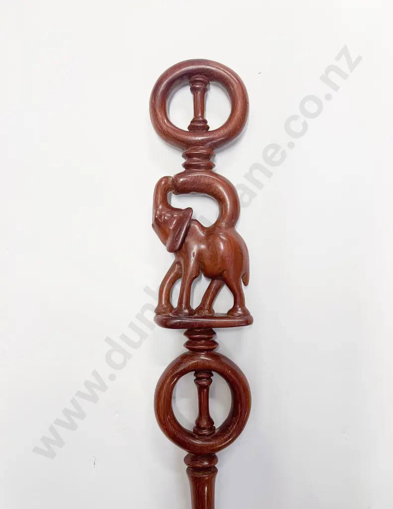 Vintage Hardwood Carved Chieftain Walking Stick Image 1++