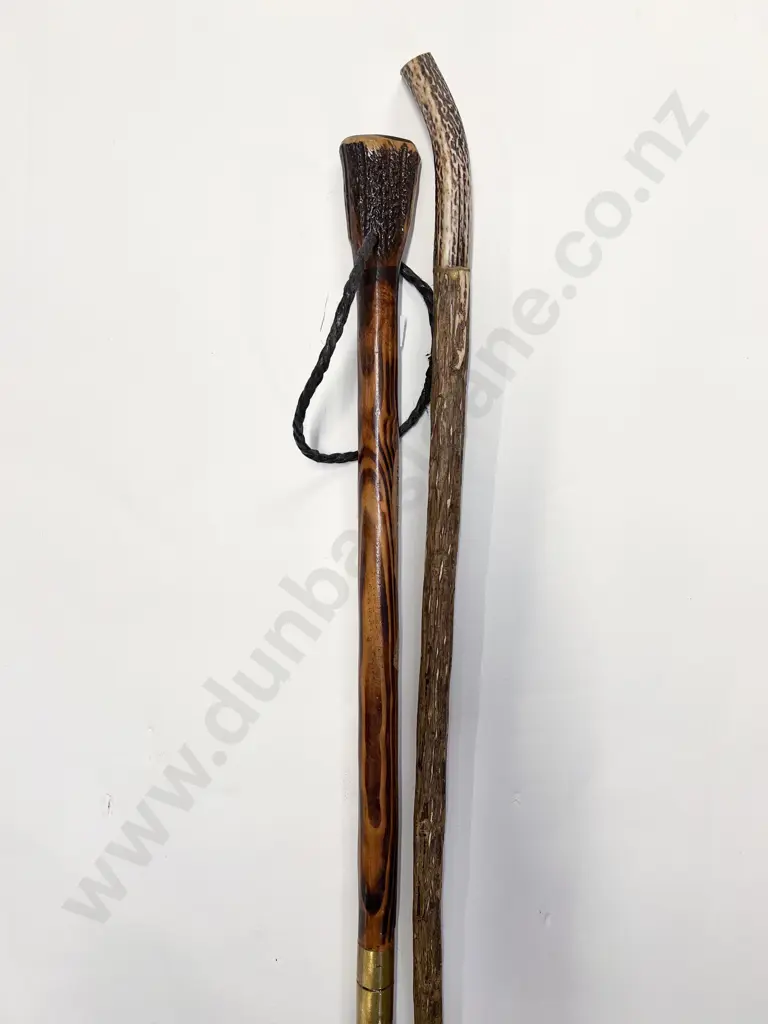Two Antler Finial Ramblers Sticks Image 1++