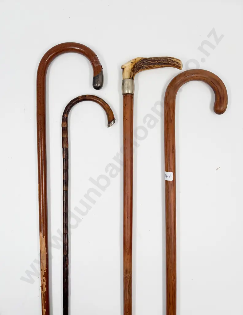 Four Vintage Walking Sticks Image 1++