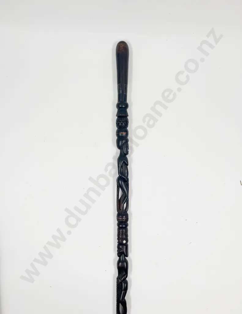 Pacific Island Ebonized Talking Stick Image 1++