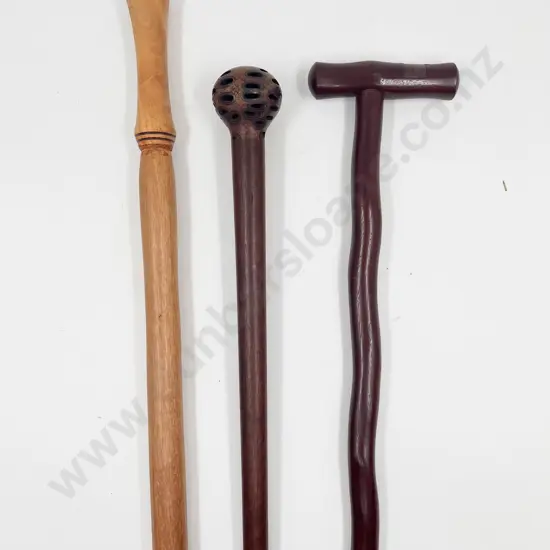 Three Various Walking Sticks