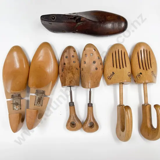 Vintage Shoe Mould with assorted Vintage Shoe Trees