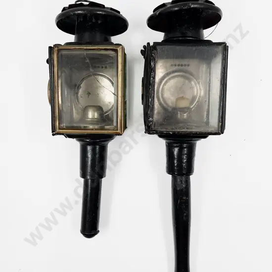 Two Vintage Carriage Lamps