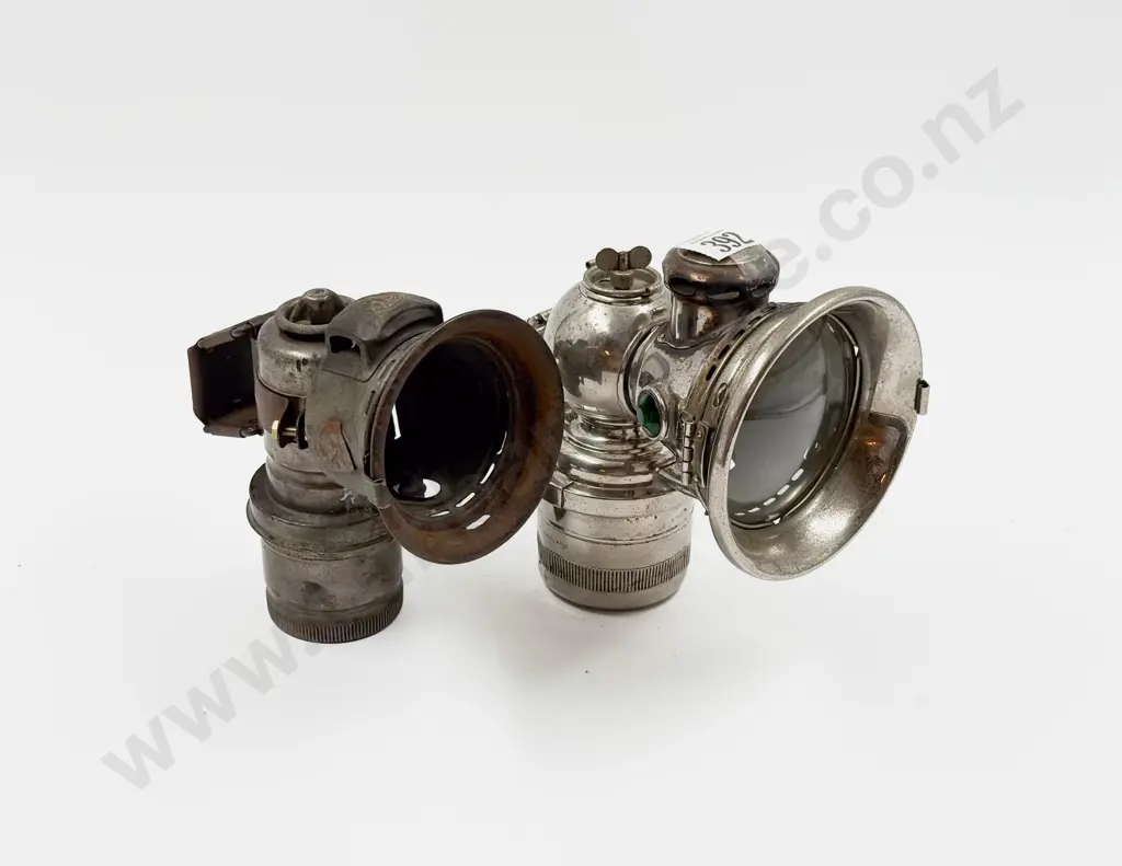 Two Vintage Miners Lamps Image 1++