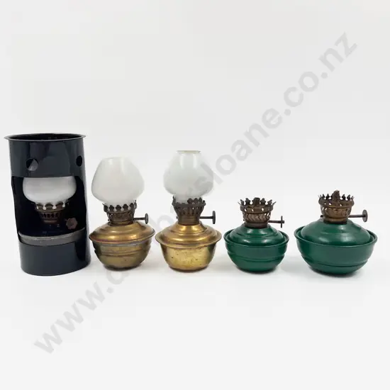 Five Assorted Small Kerosene Lamps