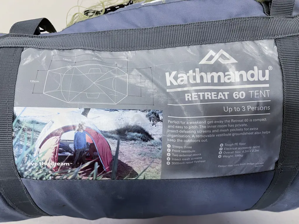 Kathmandu Retreat 60 - 3 Person Tent in Bag Image 1++