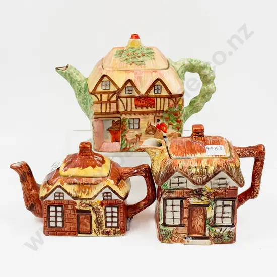 Three Pieces of Assorted Cottage Ware Teapots