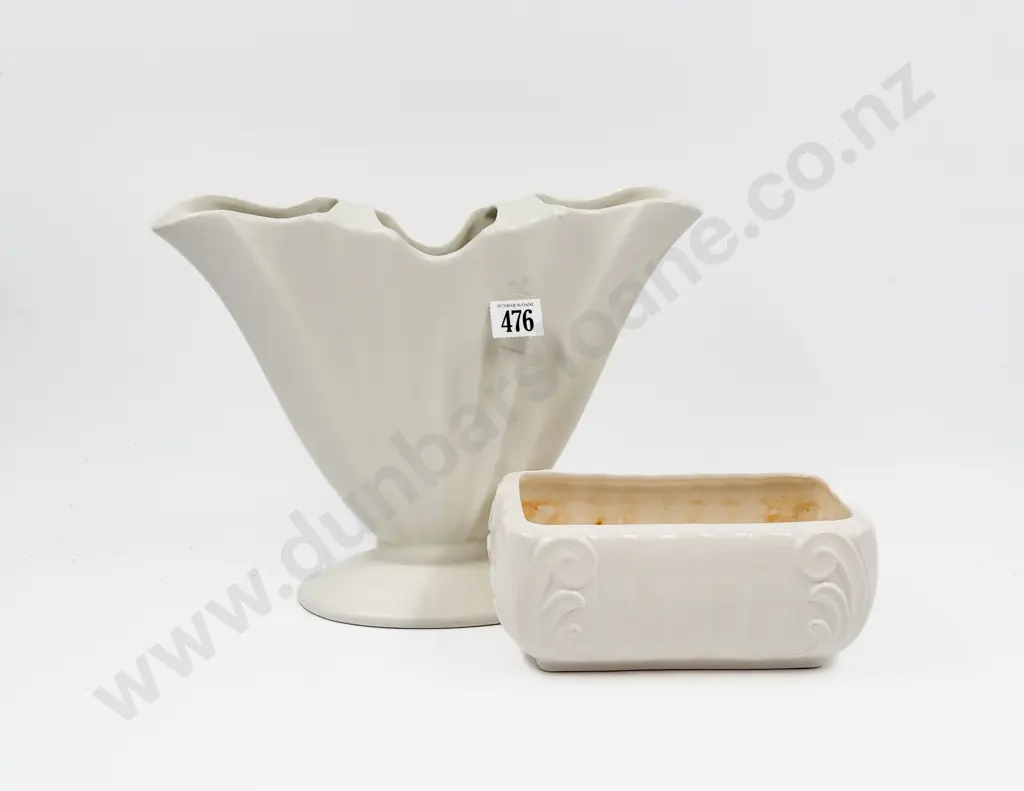 Beswick Vase & Unmarked Flower Trough Image 1++