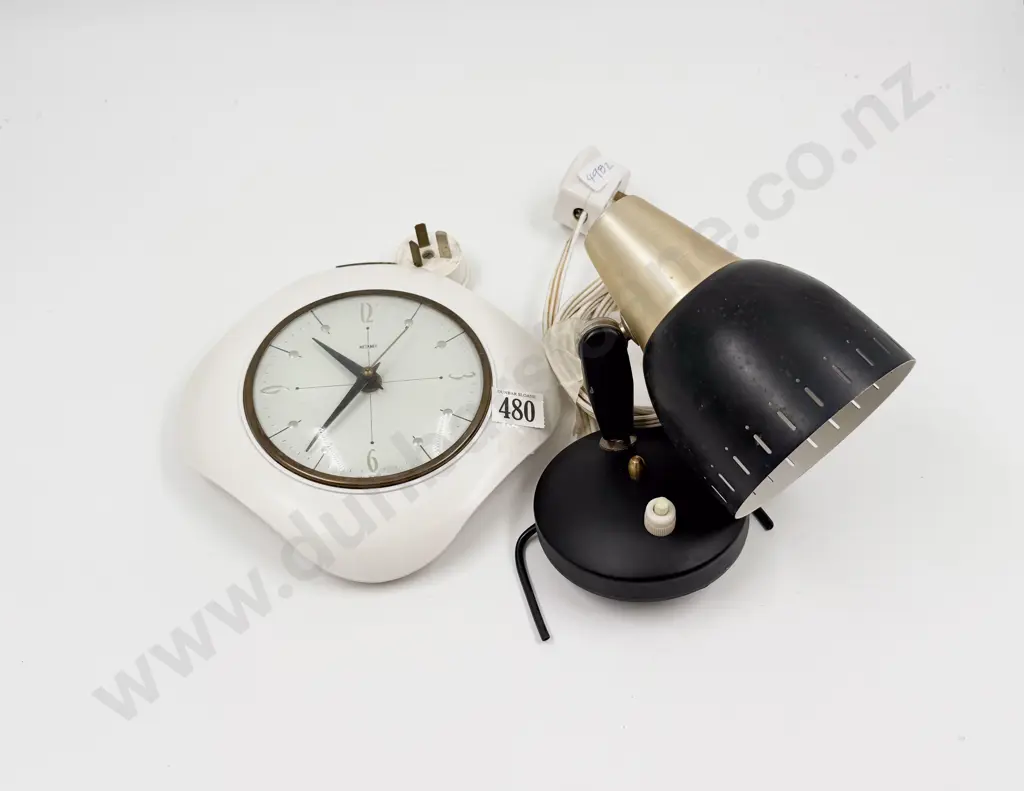 NZ Made Bedhead Lamp & Wall Clock Image 1++