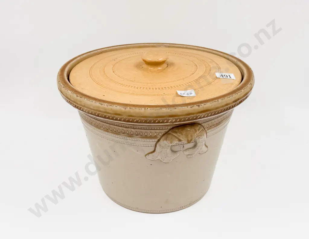 Stoneware Lidded Crock Image 1++