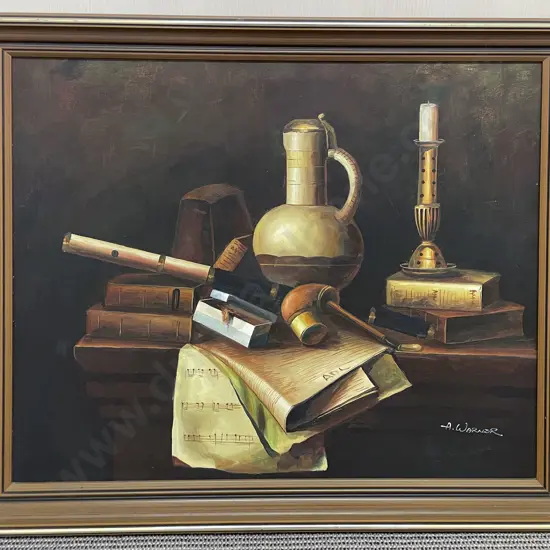 A. Warner - Still Life - Oil on Board