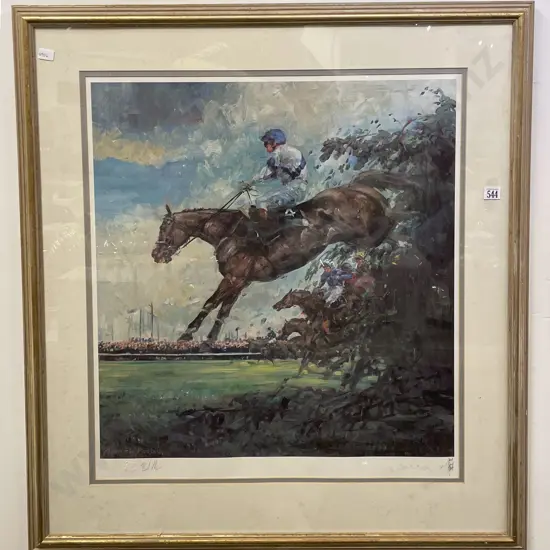 Claire Burton - Horse Race Scene - Signed Ltd Ed Print
