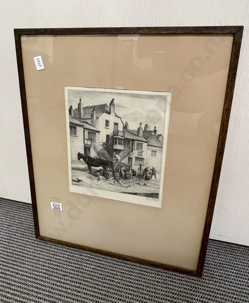 Sam Garratt - The Fish Quay - Drypoint Etching Image 1++