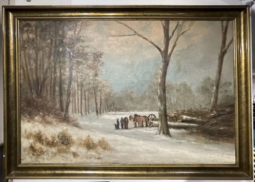 Indistinctly Signed - Third Mast - Oil on Canvas Image 1++