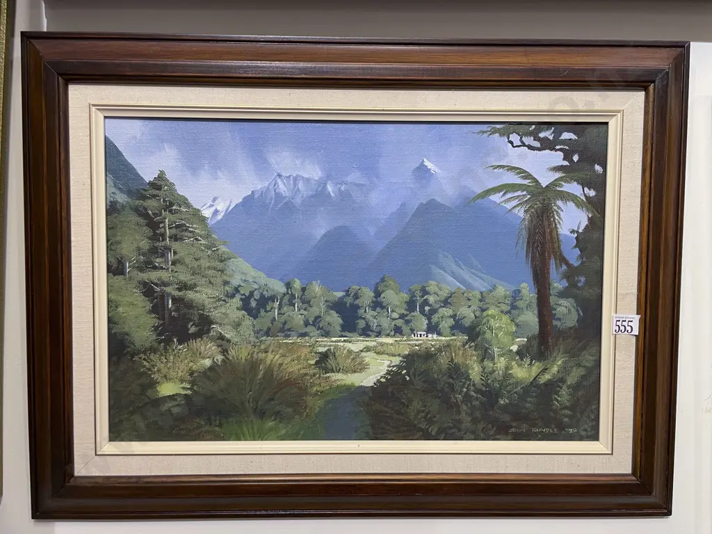 John Rundle - The Karangarua Valley Westland - Oil on Board Image 1++