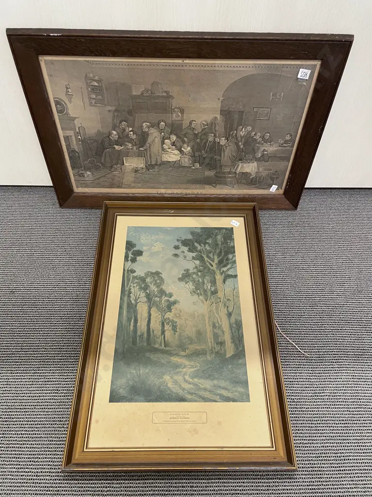 After Abraham Raimbach - The Rest Day - Engraving together with print Image 1++