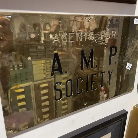 Brass Plaque Agents for A.M.P. Society