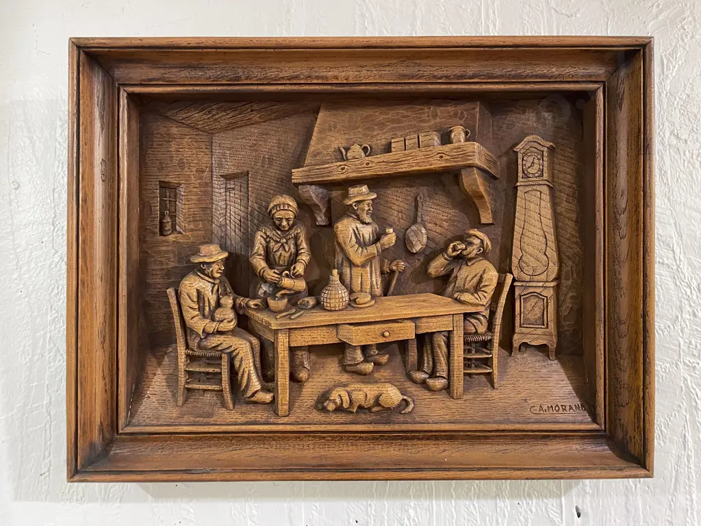 C.A. Morand - Carved Interior Scene Image 1++