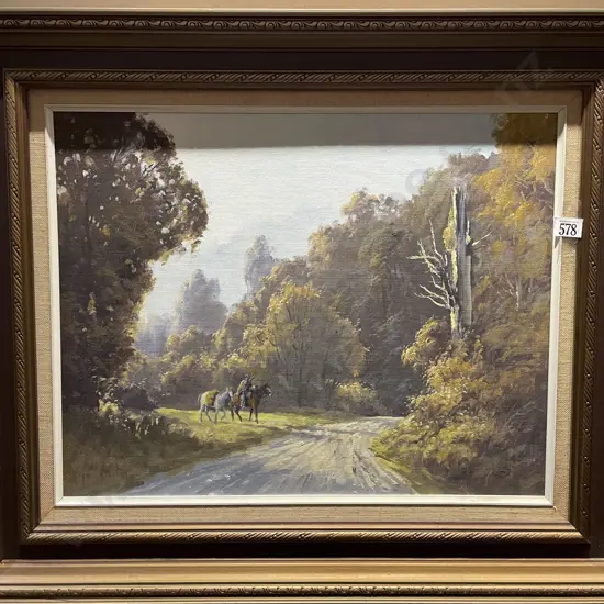 Wayne Sinclair - Back from Hunt - Oil on Board