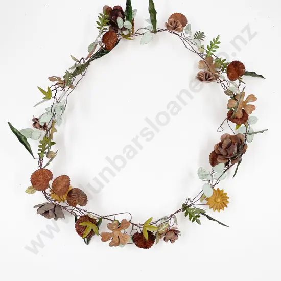 Tin Floral Wreath Wall Hanging