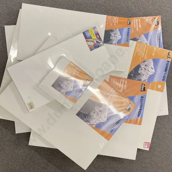 Seven Assorted As New Canvases