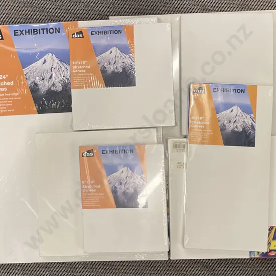 Eight Assorted As New Canvases