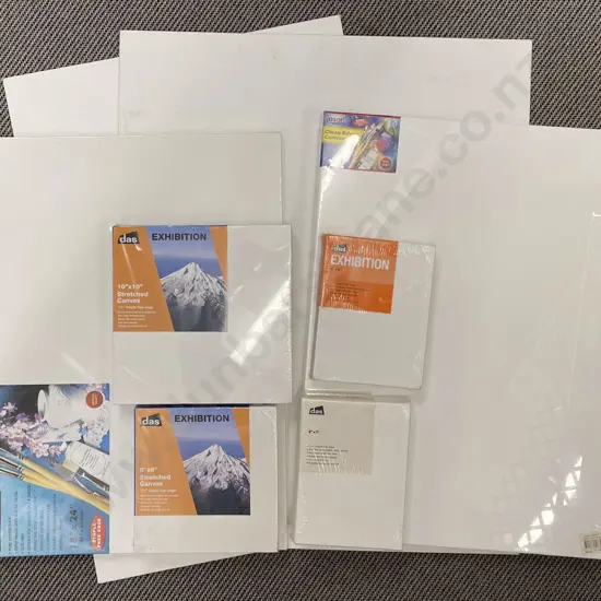 Six Assorted As New Canvases together with Two Artist Boards