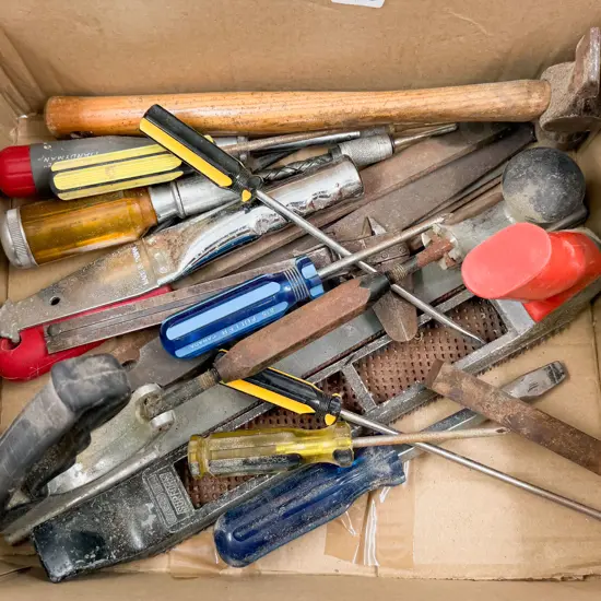 Box of Assorted Tools