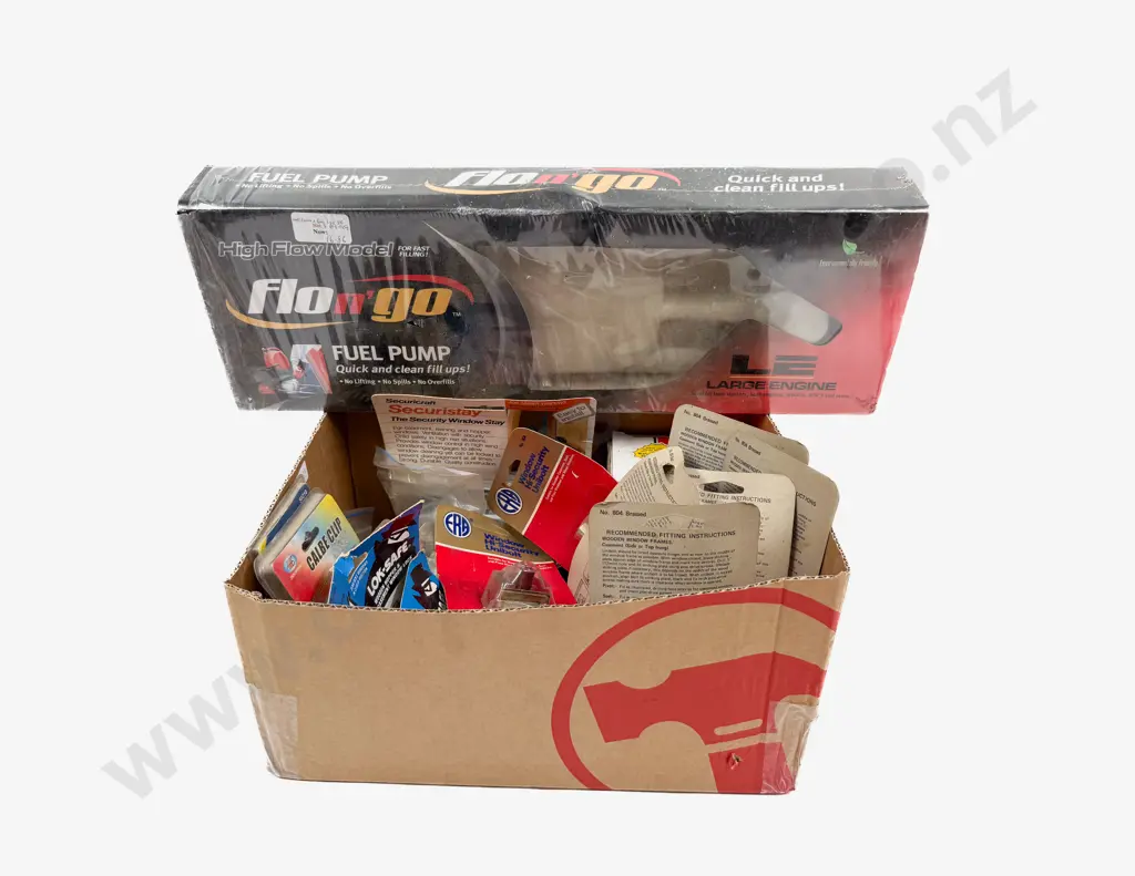 Boxed Fuel Pump together with Box of Assorted Door Fittings Etc Image 1++
