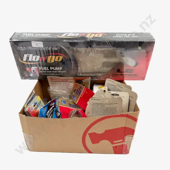 Boxed Fuel Pump together with Box of Assorted Door Fittings Etc