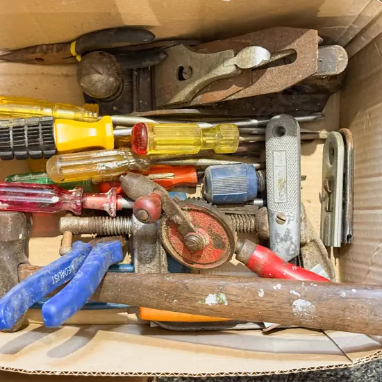 Box of Assorted Tools