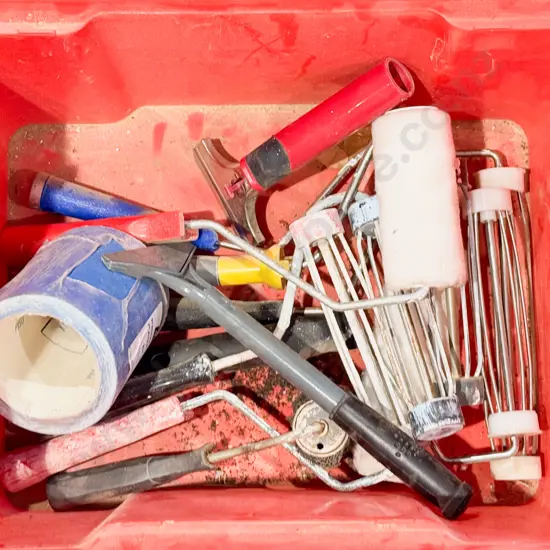 Quantity of Assorted Painting Accessories together with Garden Sprayer Backpack (Faults)