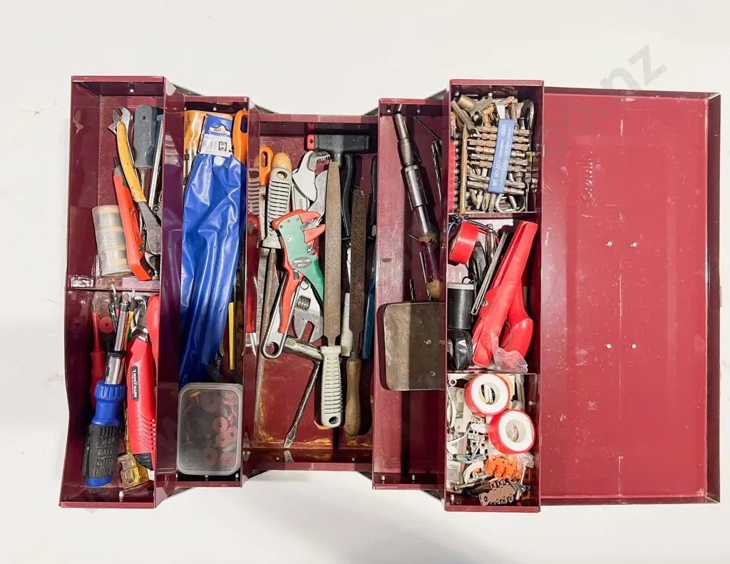 Three Tier Graduating Toolbox with Assorted Tools Image 1++