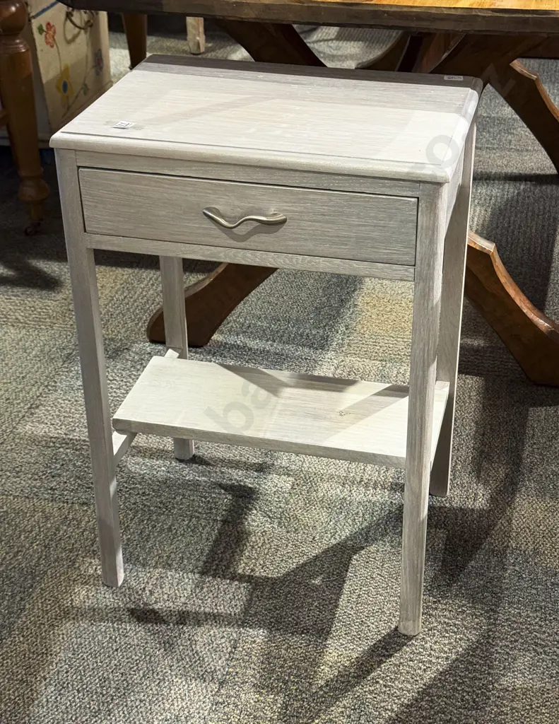 Painted Single Drawer Bedside Table Image 1++