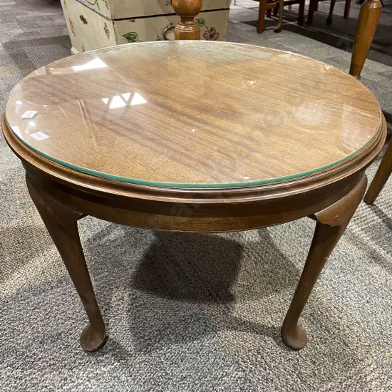 Mahogany Circular Coffee Table