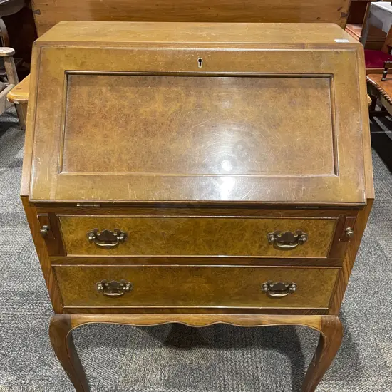 Burr Walnut Writing Bureau