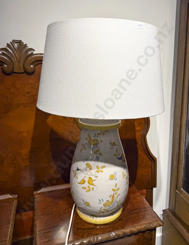 Italian Ceramic Vase Form Table Lamp Image 1++