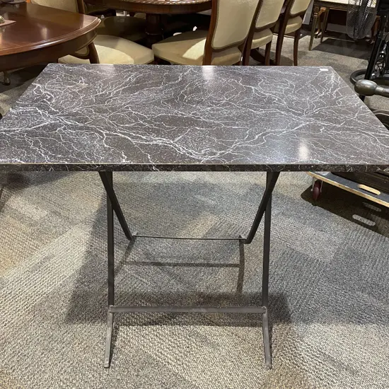 Folding Faux Marble Table