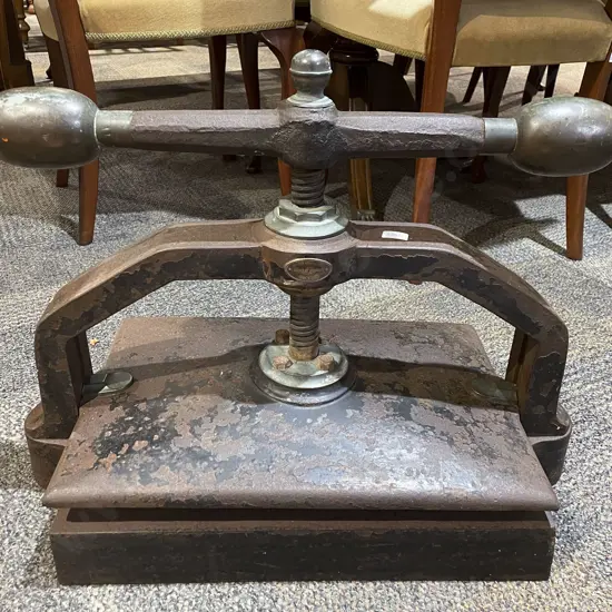 Wrought Metal Antique Book Press