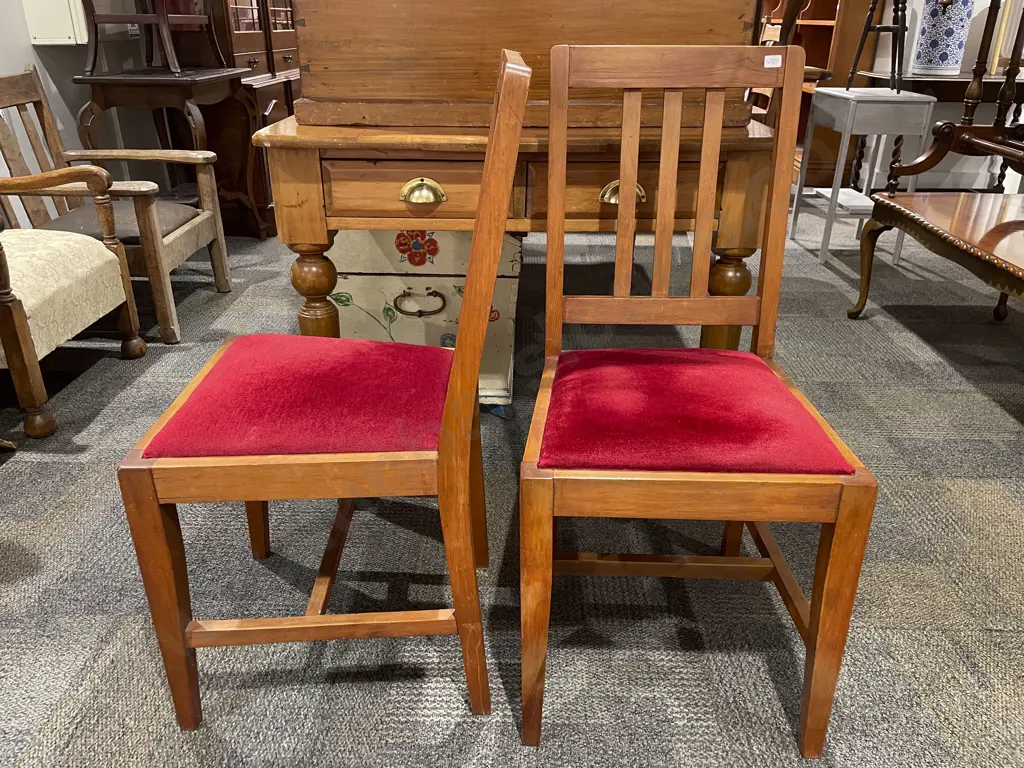 Pair of Stick Back Dining Chairs Image 1++