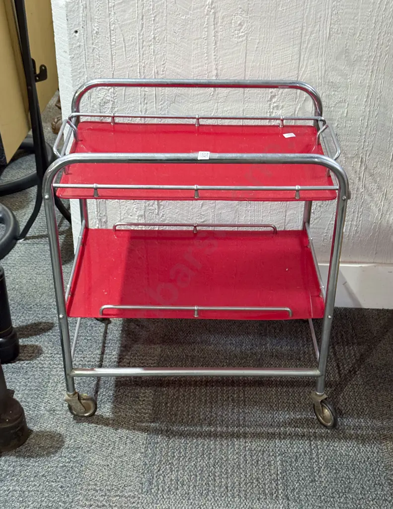 Art Deco Chrome Tea Trolley Image 1++