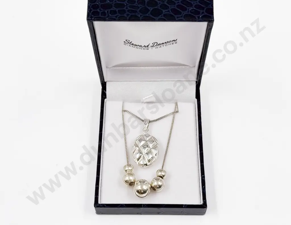 Two Sterling Silver Necklaces Image 1++