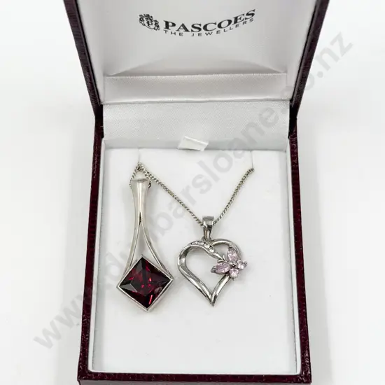 Two Sterling Silver Pendants on Neck Chain