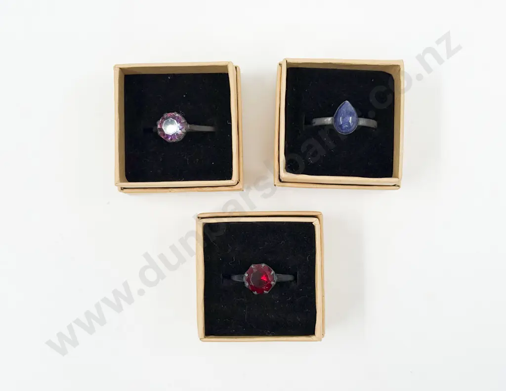 Voodoo Jewellery Three Gemstone Rings Image 1++