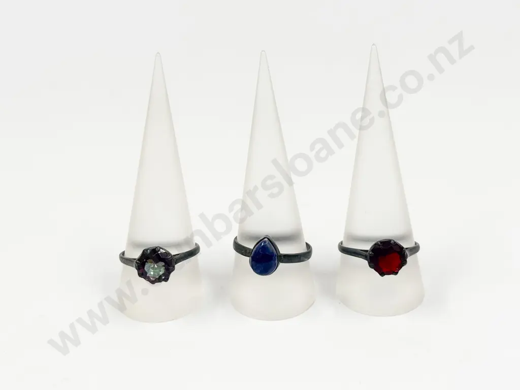 Voodoo Jewellery Three Gemstone Rings Image 1++